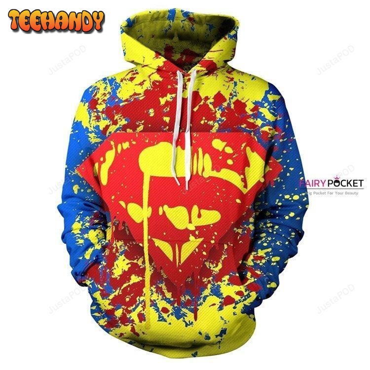 Superman Clark Kent v2 Pullover 3D Hoodie