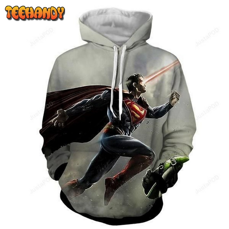 SUPERMAN LASER ACTION AND FIGHTING Pullover 3D Hoodie