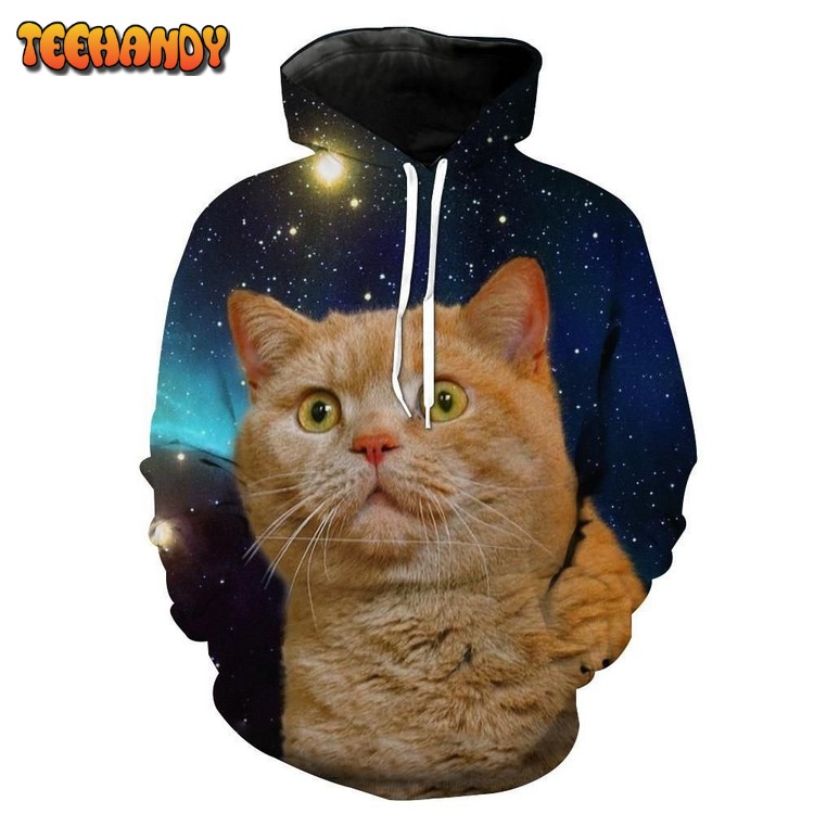 Surprised Cat v2 Pullover 3D Hoodie