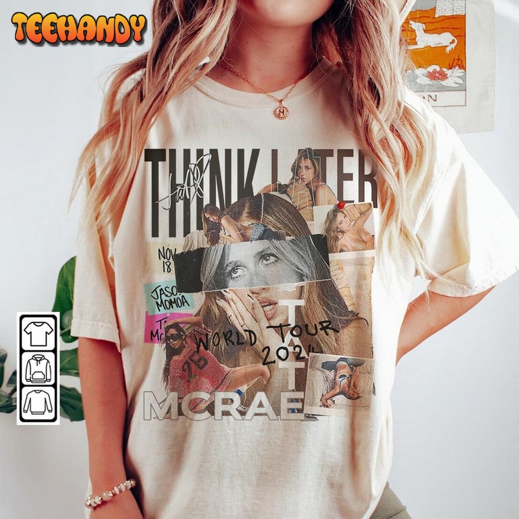 Tate McRae The Think Later World Tour 2024 Tour Shirt