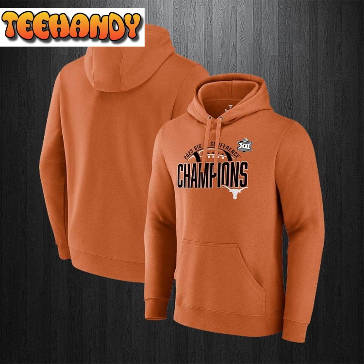 Texas Longhorns 2023 Big 12 Football Conference Champions Pullover Hoodie