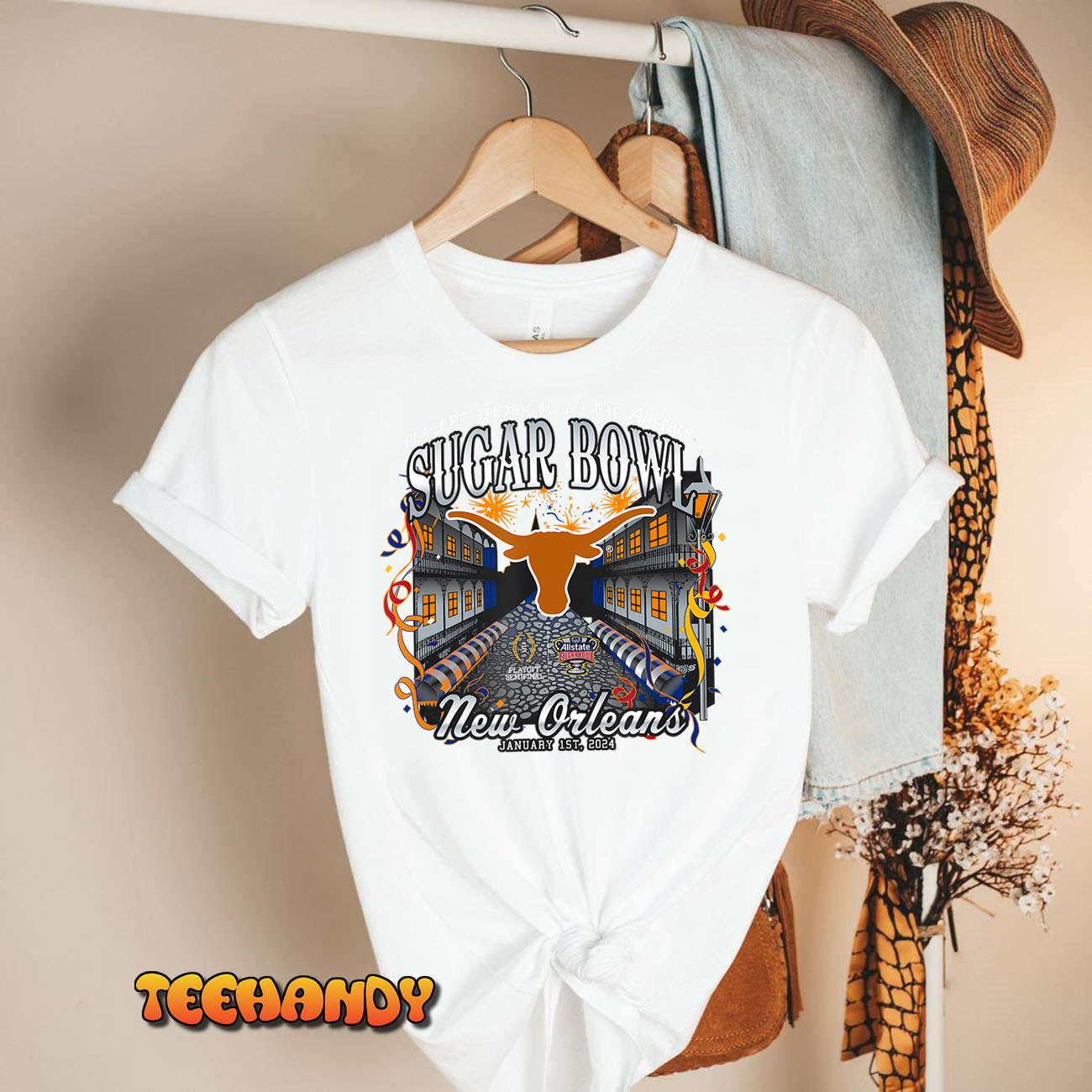 Texas Longhorns Sugar Bowl 2024 CFP Semi Football NOLA T-Shirt