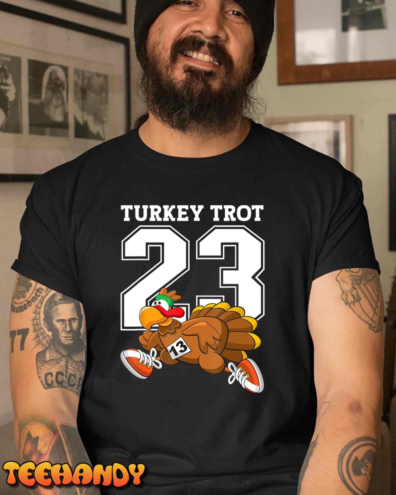 Thanksgiving turkey trot costumes 2023 Fall Marathon Runner T-Shirt