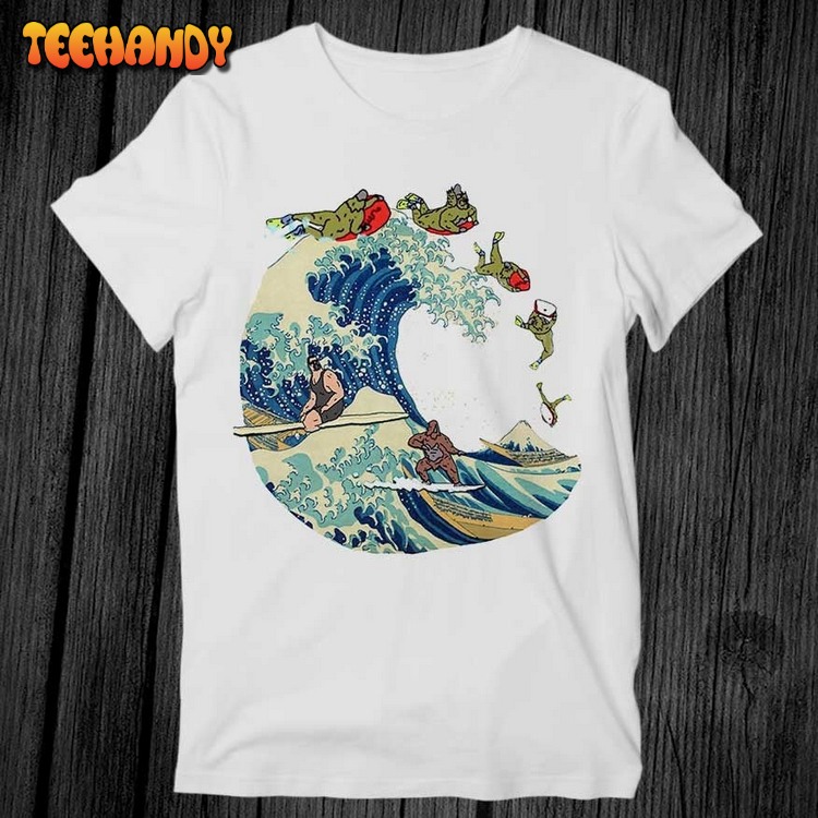 The Great Wave Of Kanagawa The Big Lez Show Sassy Sasquatch T Shirt