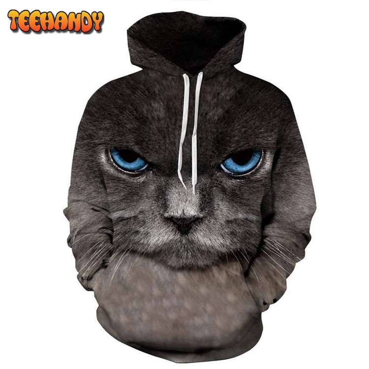 Upset cat Pullover 3D Hoodie