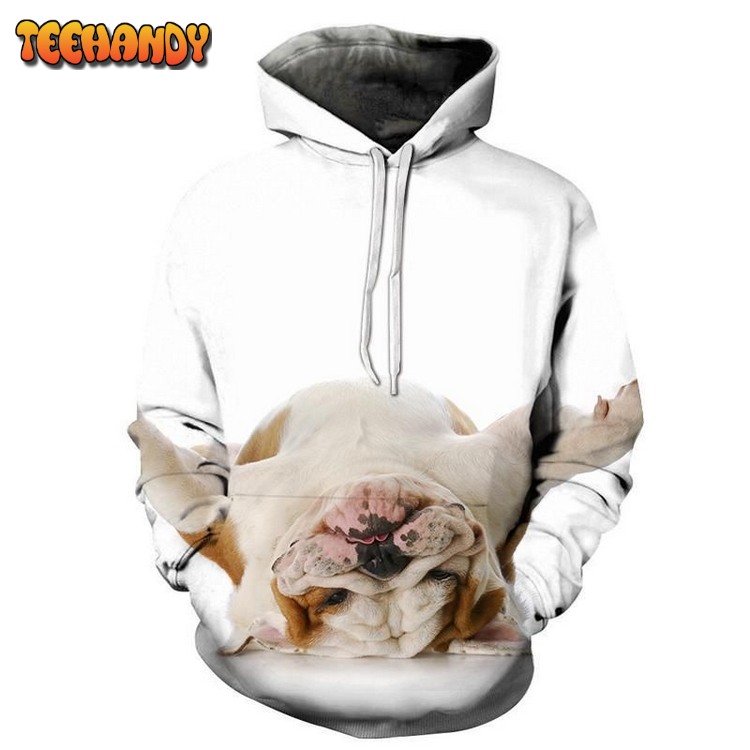 Upside Down Pug Pullover 3D Hoodie