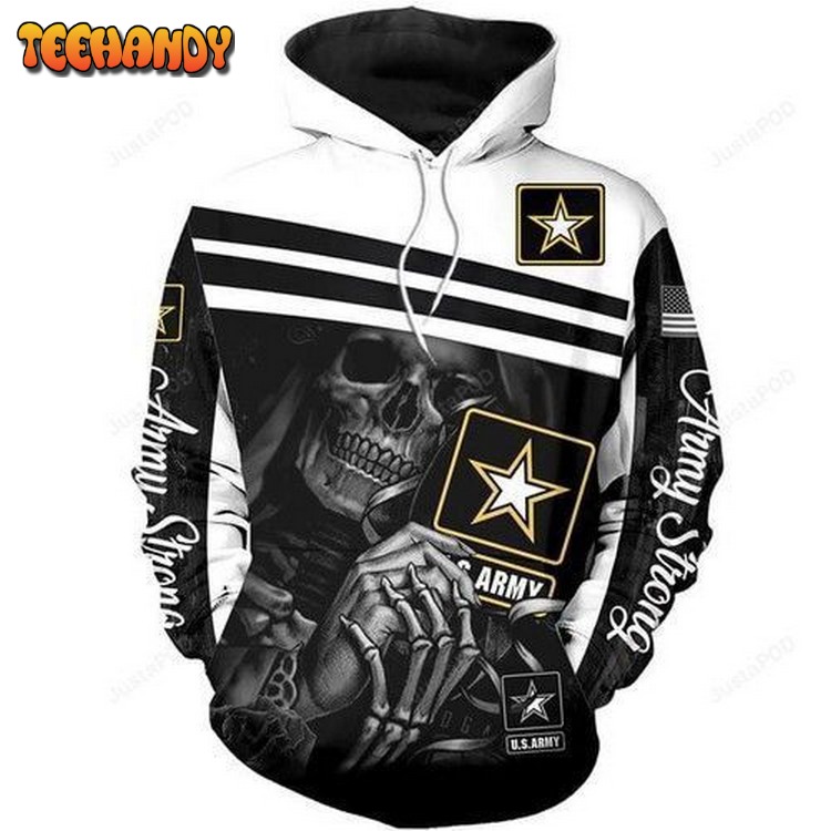 Us Army Iron Maiden Pullover And Zip Pered Pullover 3D Hoodie