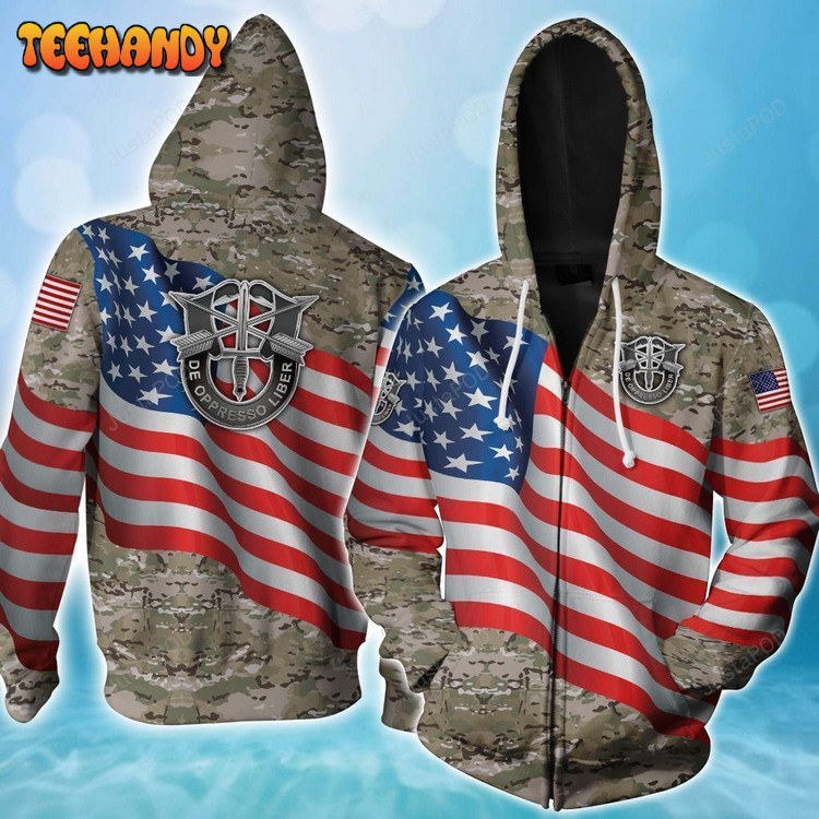 US Army Special Forces Pullover 3D Hoodie