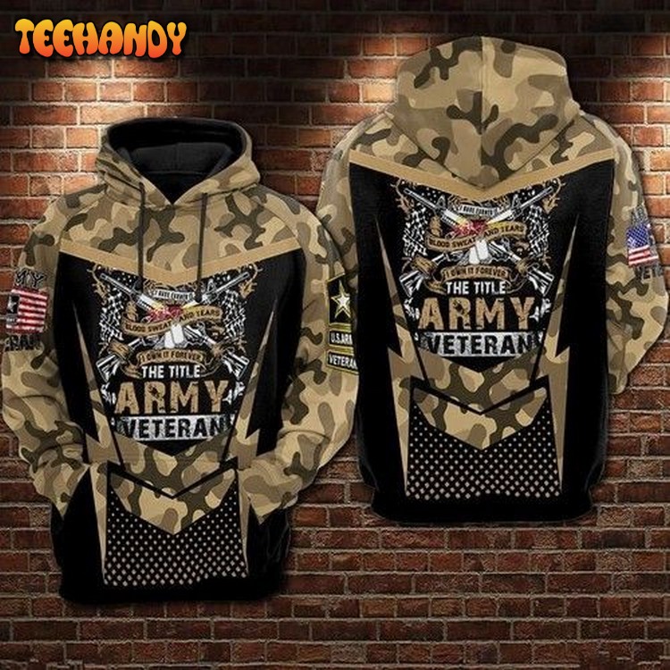 Us Army Veteran V2 Pullover 3D Hoodie