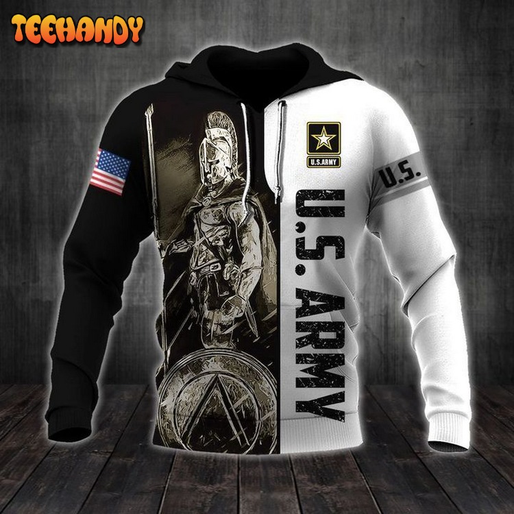 US Spartan Army Pullover 3D Hoodie