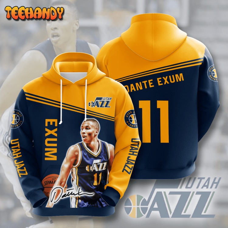 UTAH JAZZ Dante Exum Pullover 3D Hoodie