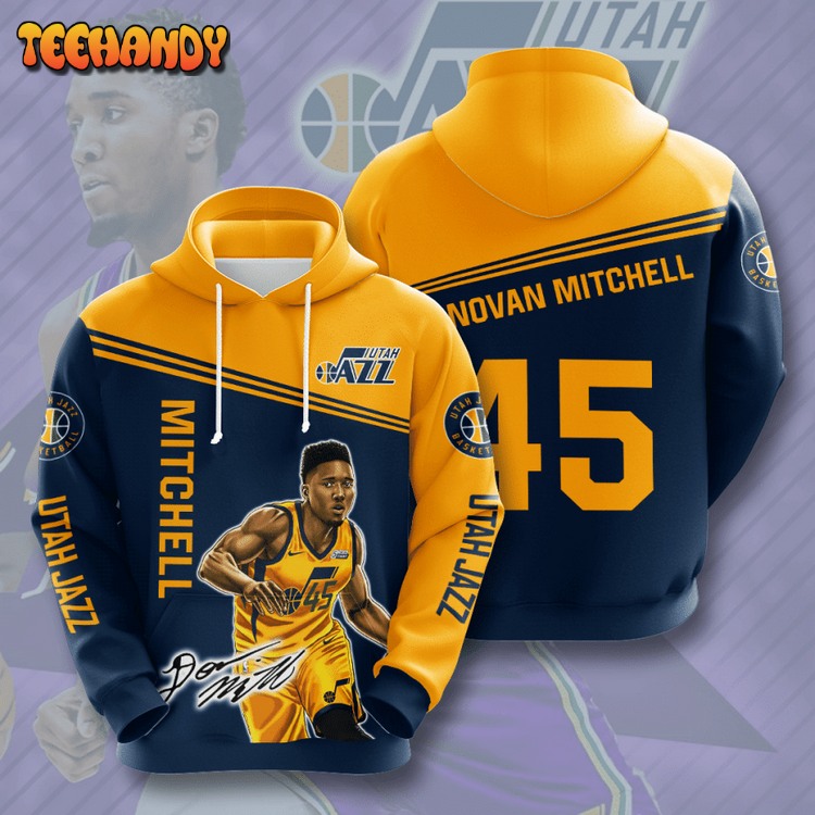 UTAH JAZZ Donovan Mitchell Pullover 3D Hoodie