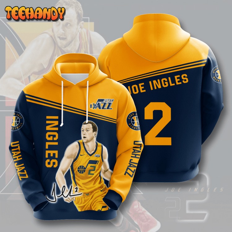 UTAH JAZZ Joe Ingles Pullover 3D Hoodie