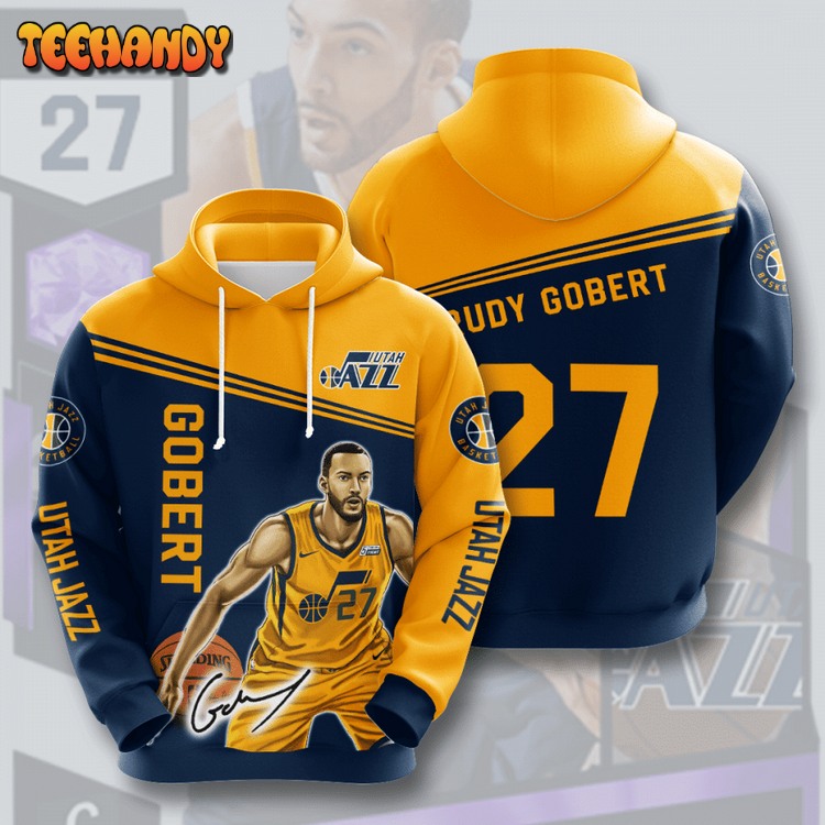 UTAH JAZZ Rudy Gobert Pullover 3D Hoodie