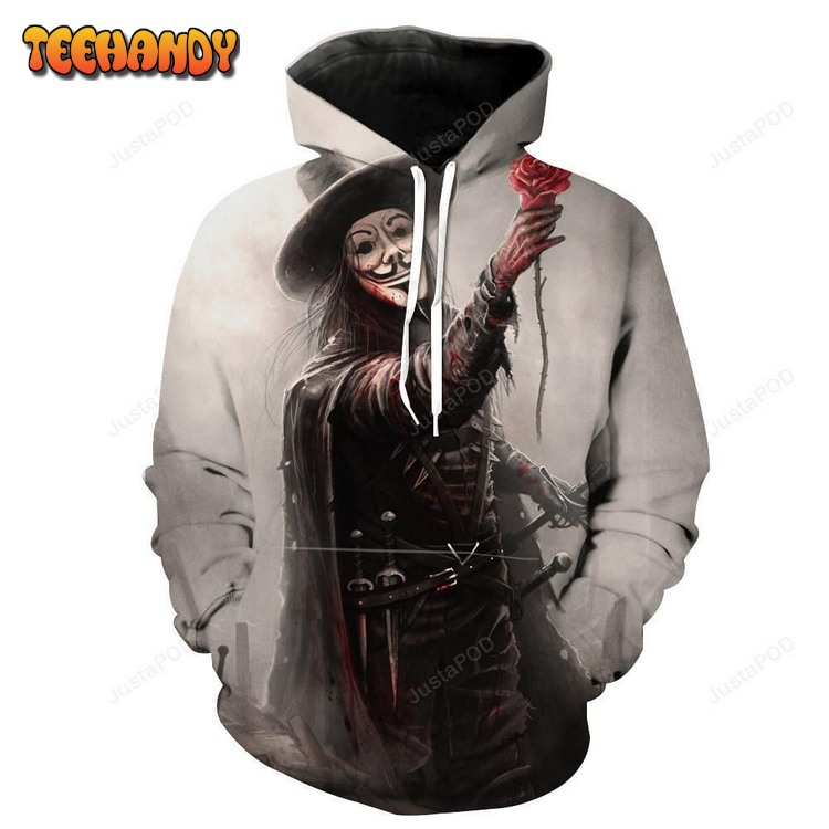 V for Vendetta 3D Hoodie For Men Women Pullover 3D Hoodie