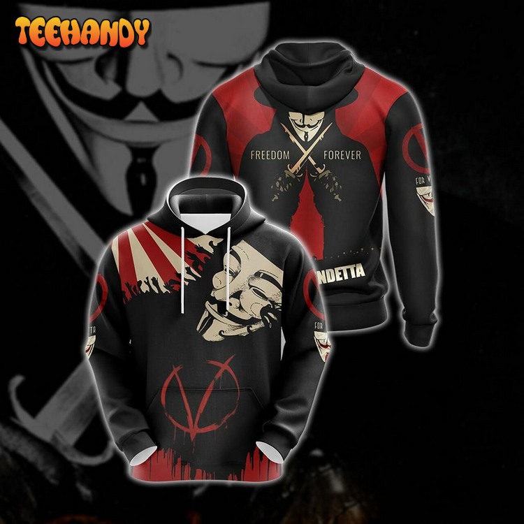 V For Vendetta Unisex 3D Hoodie Pullover 3D Hoodie