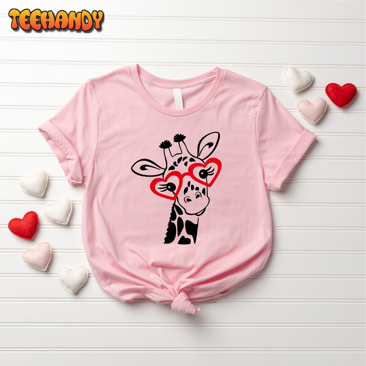 Valentine’s Day Shirt, Giraffe Shirt, Women Valentine Unisex T Shirt