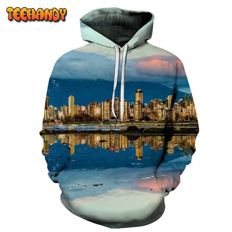 Vancouver Skyline Pullover 3D Hoodie