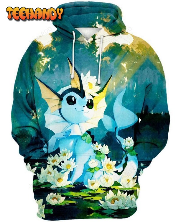 Vaporeon 3D Hoodie For Men Women Pullover 3D Hoodie