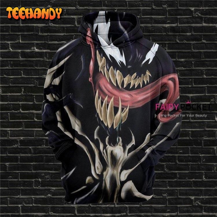 Venom Black 3D Hoodie For Men Women Pullover 3D Hoodie