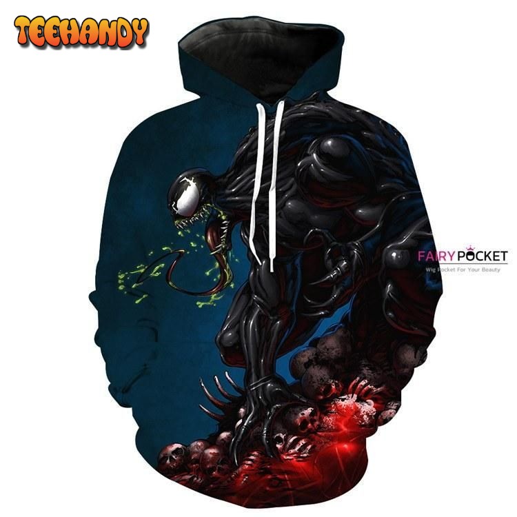 Venom Blue 3D Hoodie For Men Women Pullover 3D Hoodie