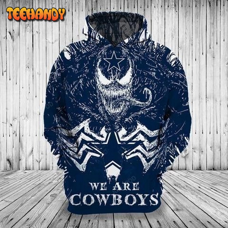 Venom Character Dallas Cowboys Pullover 3D Hoodie