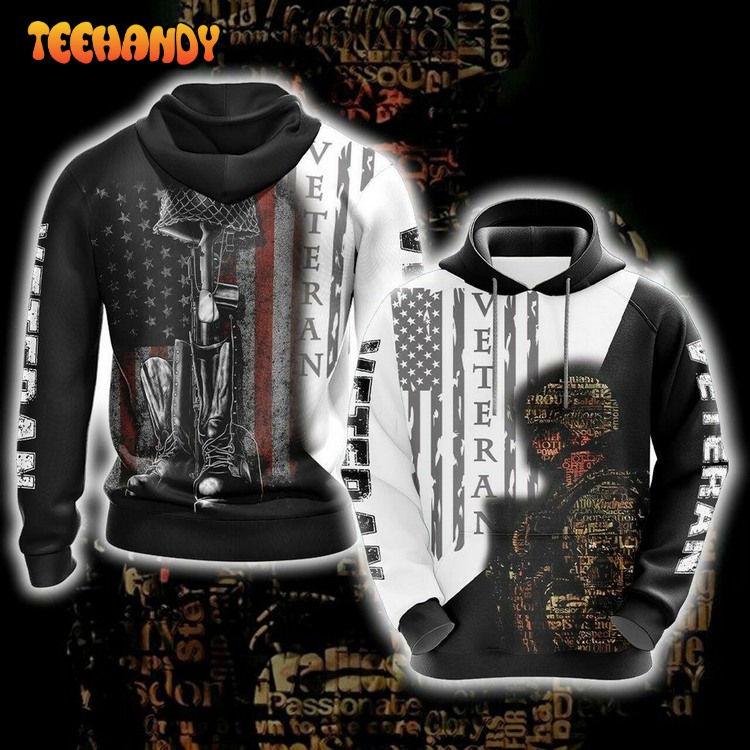 Veteran New Look Unisex 3D Hoodie All Over Print Pullover 3D Hoodie