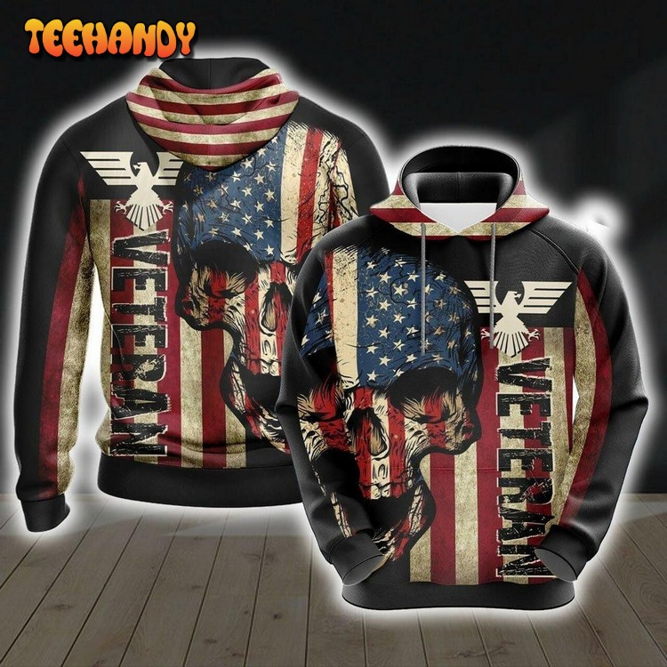 Veteran Unisex 3D Hoodie All Over Print Pullover 3D Hoodie