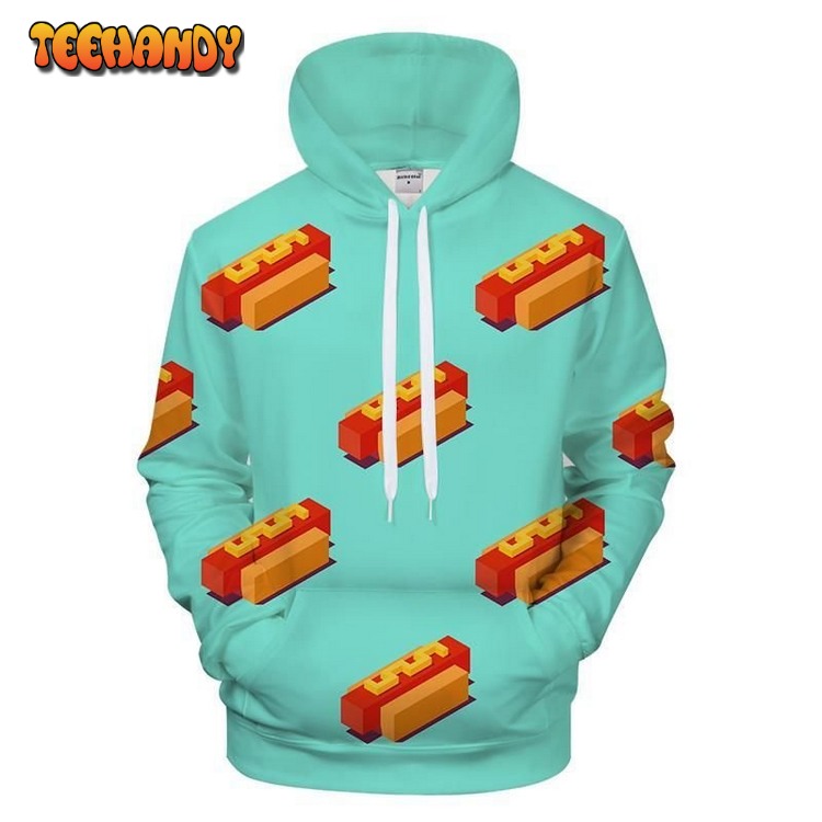 Vibrant Hot Dogs 3D Pullover 3D Hoodie