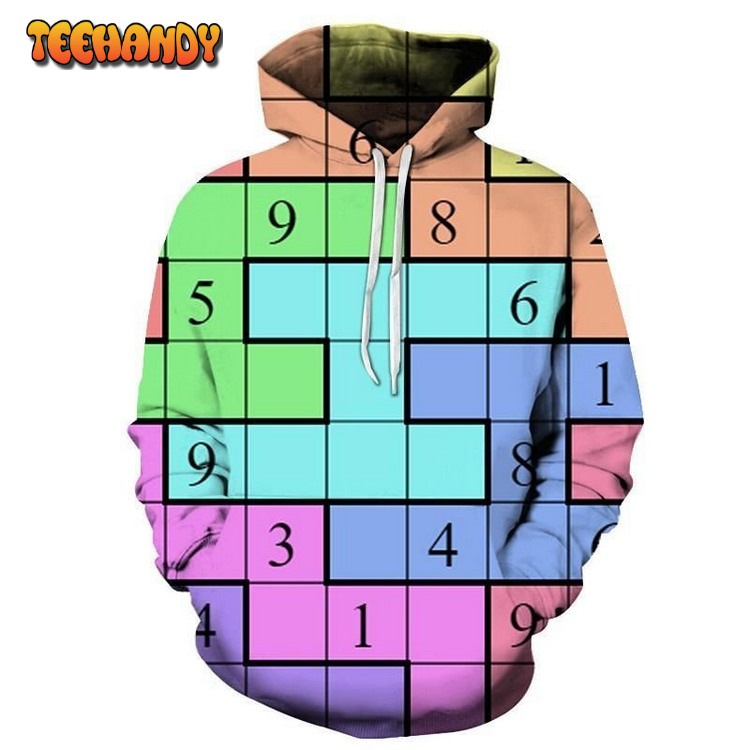 Vibrant Sudoku 3D Pullover 3D Hoodie