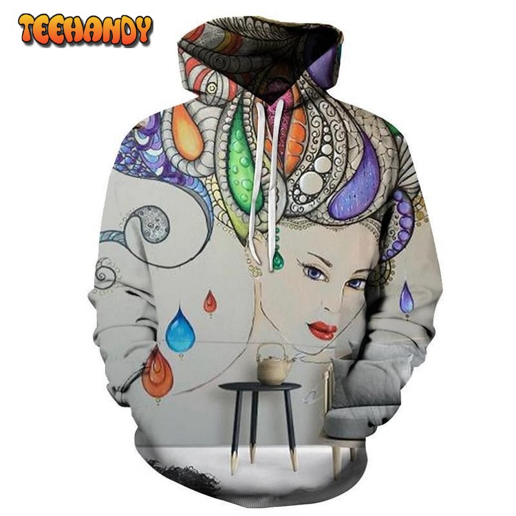 Vibrant Wall Art Oil Painting 3D Pullover 3D Hoodie