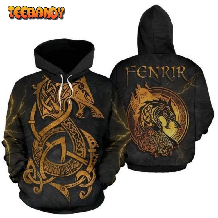 Viking Fenrir Storm Men and Women Pullover 3D Hoodie