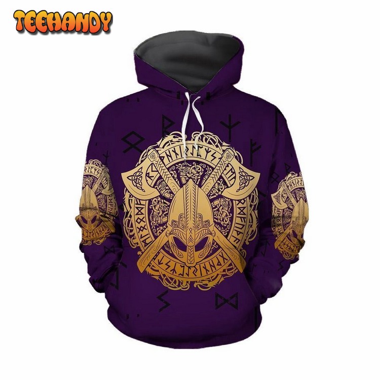 Viking Pullover And Zip Pered Pullover 3D Hoodie