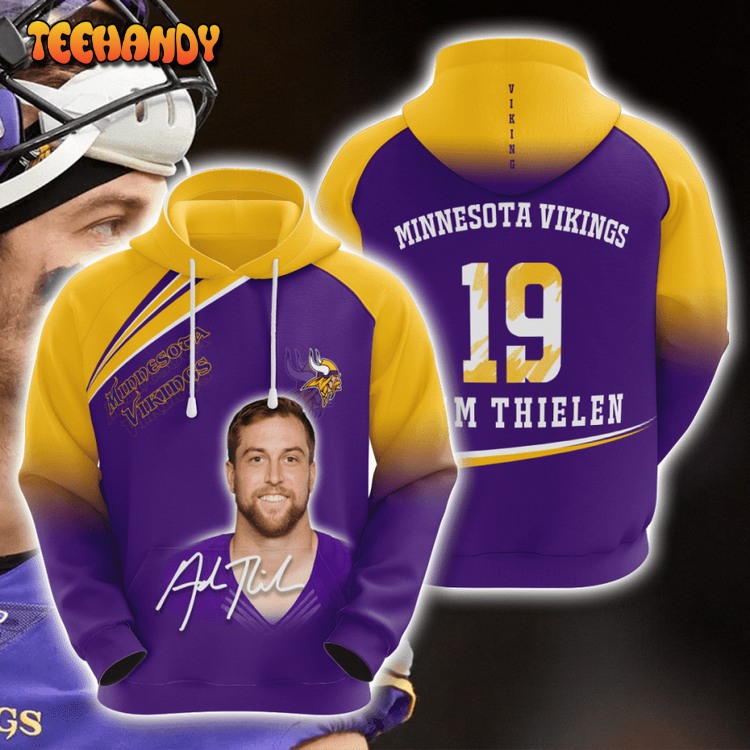 Vikings Jersey Adam Thielen Pullover 3D Hoodie