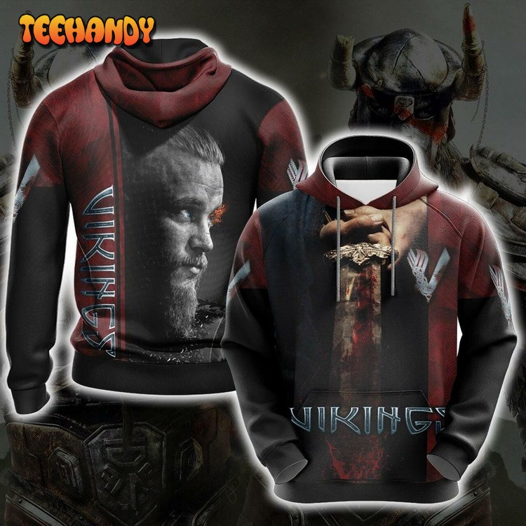 Vikings New Look Unisex Pullover 3D Hoodie