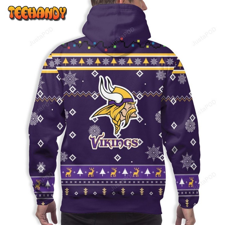 Vikings Team Christmas Ugly Pullover 3D Hoodie