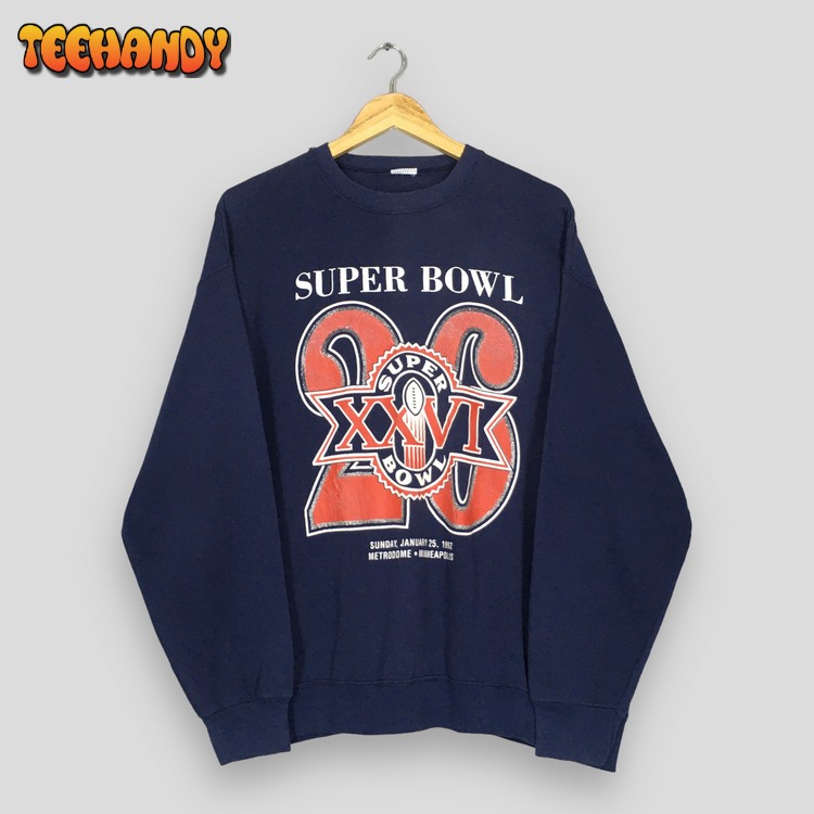 Vintage 90s Super Bowl XXVI Minnesota T Shirt Sweatshirt