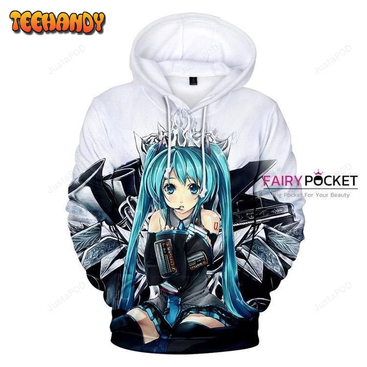 Vocaloid Hatsune Miku Pullover 3D Hoodie