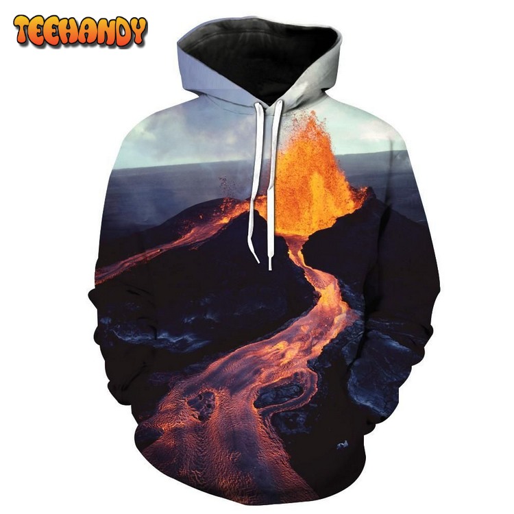 Volcano 3D Hoodie For Men Women Pullover 3D Hoodie