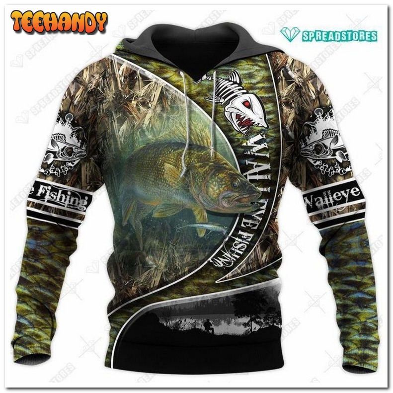 Walleye Fishing Camo 3D Hoodie For Men For Women Pullover 3D Hoodie