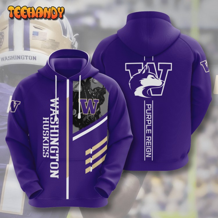 Washington Huskies American Football 3D Printed Hoodie