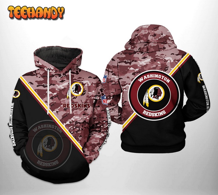 Washington Redskins NFL Camo Team 3D Printed Hoodie