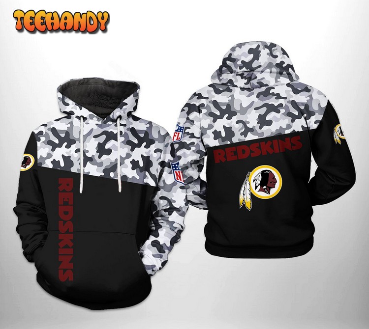 Washington Redskins NFL Camo Veteran Team 3D Hoodie