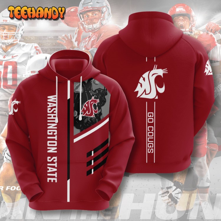 Washington State American Football 3D Printed Hoodie