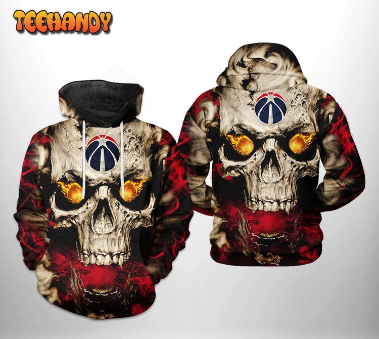 Washington Wizards NBA Skull 3D Printed Hoodie