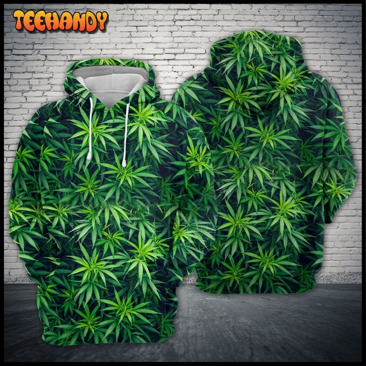 Weed Leaf 3D Printed HoodieZipper Hoodie