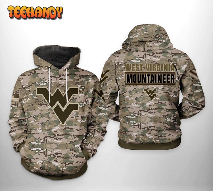 West Virginia Mountaineer NCAA Camo Veteran Hoodie