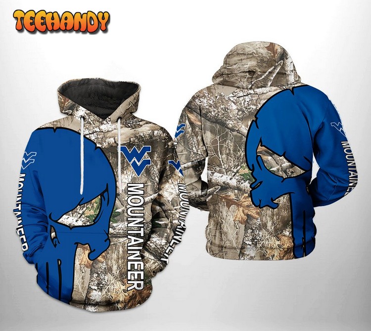 West Virginia Mountaineer NCAA Camo Veteran Hunting Hoodie