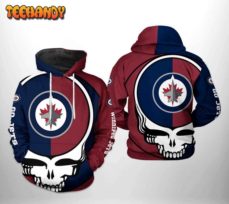 Winnipeg Jets NHL Grateful Dead 3D Printed Hoodie Zipper Hoodie