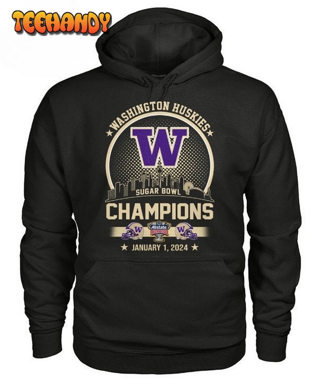 2024 Washington Huskies Sugar Bowl Champions Purple Reign 3D Hoodie Football Fan